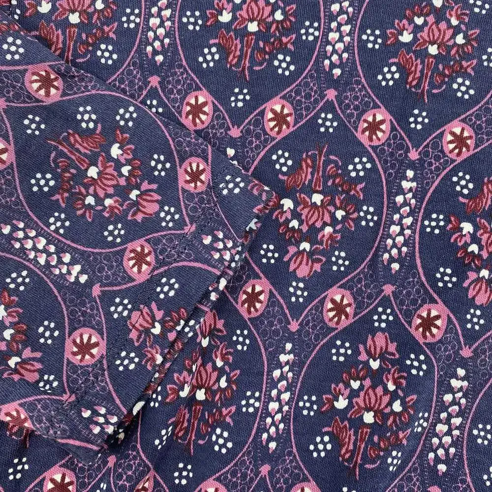 Boden Purple Navy Patterned 3/4 Sleeve Mini Dress | Women’s Size 10